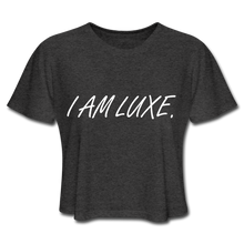 Load image into Gallery viewer, I AM LUXE Cropped Tee - deep heather
