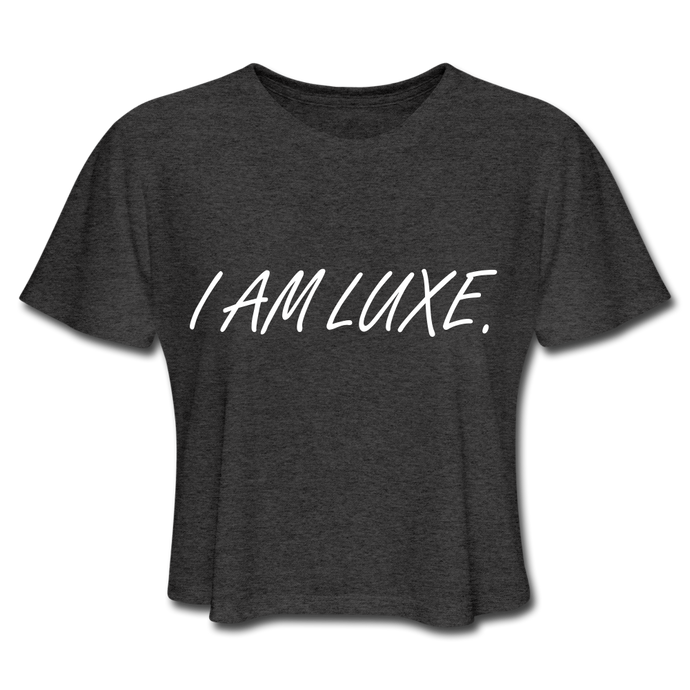 I AM LUXE Cropped Tee - deep heather