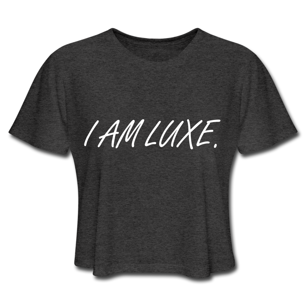 I AM LUXE Cropped Tee - deep heather