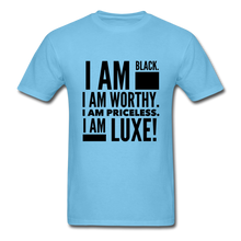 Load image into Gallery viewer, Worthy Unisex T-shirt - Multiple Colors Available - aquatic blue
