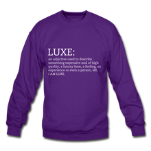 Load image into Gallery viewer, LUXE Definition Unisex Sweatshirt - Multiple Colors Available - purple
