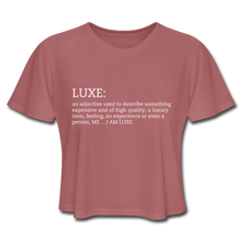 Load image into Gallery viewer, LUXE Definition Cropped T-Shirt - Multiple colors available - mauve
