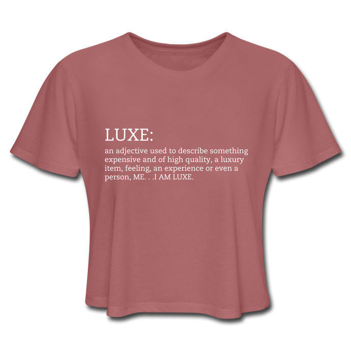 LUXE Definition Cropped T-Shirt - Multiple colors available - mauve