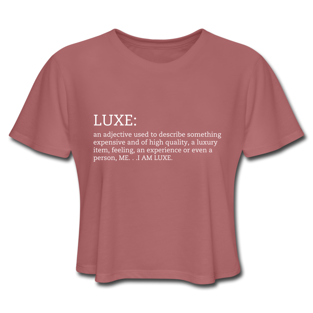 LUXE Definition Cropped T-Shirt - Multiple colors available - mauve