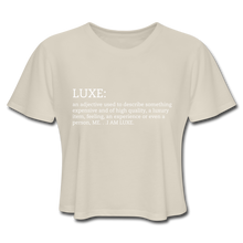 Load image into Gallery viewer, LUXE Definition Cropped T-Shirt - Multiple colors available - dust
